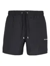 Balmain Swimwear With Elastic Waistband And Pockets In Black