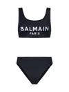 Balmain Logo-embroidered Bikini Set In Black