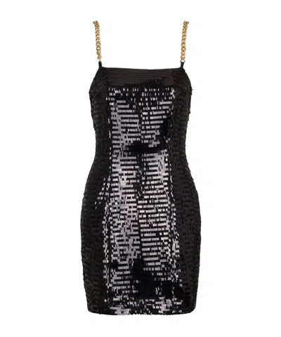 BALMAIN BALMAIN SLEEVELESS SEQUINNED MINI DRESS