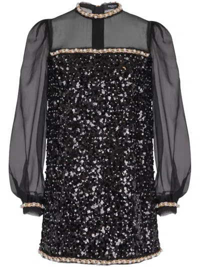 BALMAIN SEQUIN DETAILING DRESS