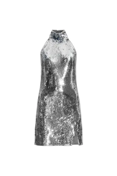 Balmain Sequin Dress In Metallic