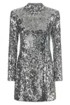 Balmain Sequin-embellished Structured-shoulder Mini Dress In Multi