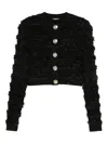 Balmain Sequin-embellished Cardigan In Black