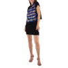 Balmain Sequin-embellished High-waist Knitted Mini Skirt In Black