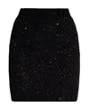 Balmain Black Sequinned Miniskirt In Black