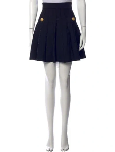 Pre-owned Balmain Sequin Embellishments Mini Skirt In Black