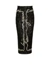 Balmain Sequin-embellished Midi Skirt In Black