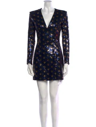 Pre-owned Balmain Sequin Mini Dress In Multi