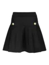Balmain Sequin-embellished Knitted Mini Skirt In Negro