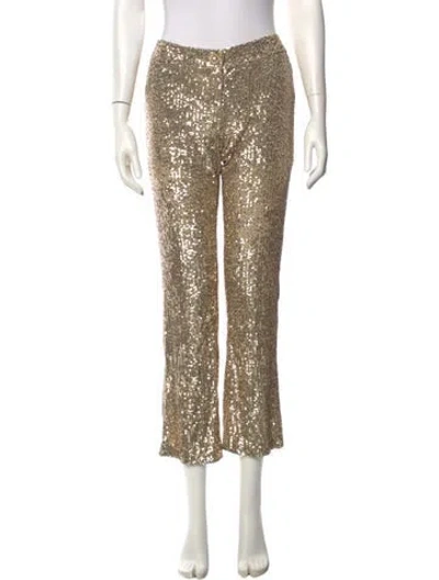 Pre-owned Balmain Sequin Straight Leg Pants