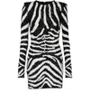 Balmain X Disney The Lion King Sequinned Zebra Mini Dress In Black