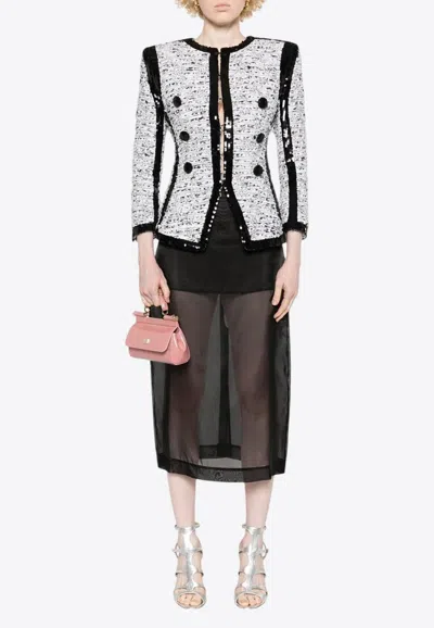 Balmain Sequined Fitted Blazer