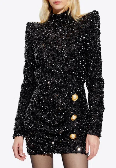 Balmain Sequined Mini Dress