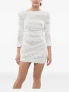 Balmain Sequined Mini Dress With Low Back In White