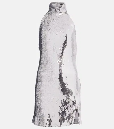 Balmain Sequined Minidress In Metallic