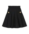 Balmain Sequin-embellished Knitted Mini Skirt In Black