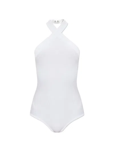 Balmain Sequin-embellished Halterneck Bodysuit In White