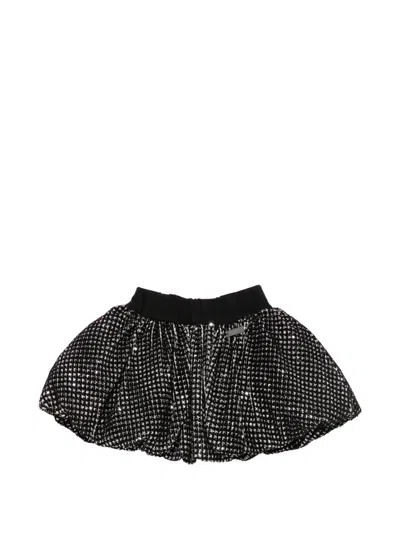 Balmain Kids' Sequin-embellishmenrt Skirt In ブラック