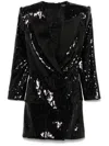 Balmain Sequinned Mini Dress In Black