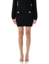 Balmain Sequins Tweed Mini Skirt In Multi