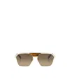 Balmain Sergeant Sunglasses In Gold