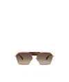 Balmain Sergeant Sunglasses In Neutral