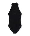 Balmain Sheer-panel Sleeveless Bodysuit In Black