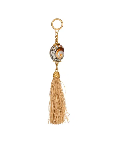 Balmain Shell Tassel Charm In Purple