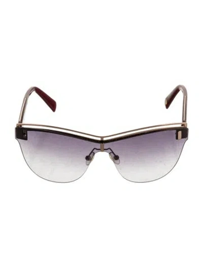 Pre-owned Balmain Shield Gradient Sunglasses In Black
