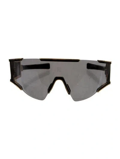 Pre-owned Balmain Shield Mirrored Sunglasses In Multi