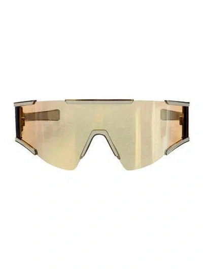 Pre-owned Balmain Shield Mirrored Sunglasses In Multi