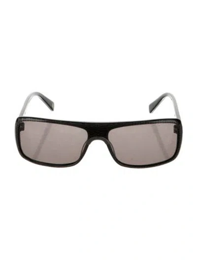 Pre-owned Balmain Shield Tinted Sunglasses In Black
