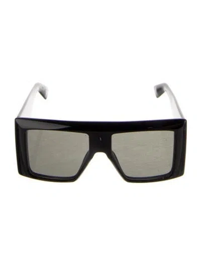 Pre-owned Balmain Shield Tinted Sunglasses In Black