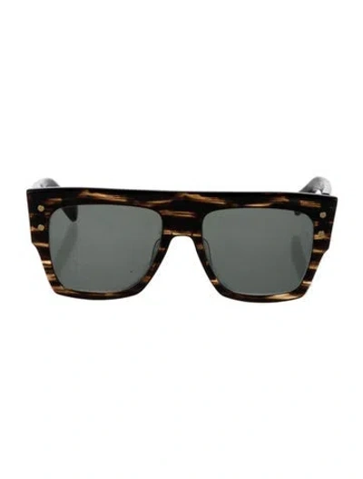 Pre-owned Balmain Shield Tinted Sunglasses In Brown