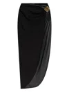 Balmain Draped Style Beach Cover-up In Black