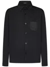 Balmain Black Stretch Virgin Wool Shirt