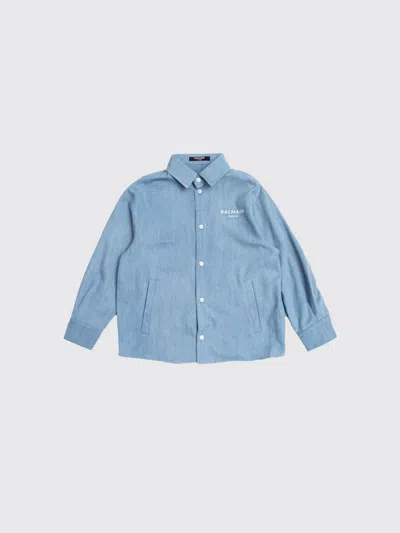 Balmain Shirt  Kids Color Gnawed Blue