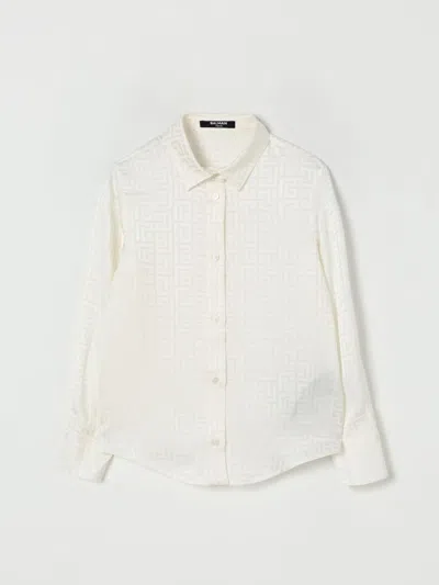 Balmain Shirt  Kids Color White In Neutral