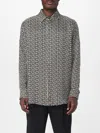 Balmain Geometric Pattern Long Sleeves Shirt In Black