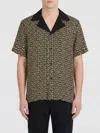 Balmain Men Monogram Shirt In Black