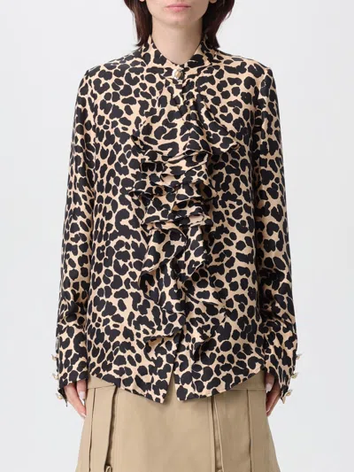 BALMAIN SHIRT BALMAIN WOMAN COLOR BEIGE,H33824022
