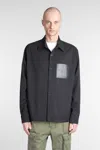 Balmain Black Shirt With Classic Collar And Logo Detail On The Pocket In Black