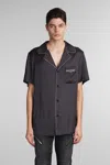 Balmain Shirt In Black Viscose In Black