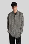 Balmain Geometric Pattern Long Sleeves Shirt In Black