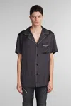 Balmain Shirt In Black Viscose In Black