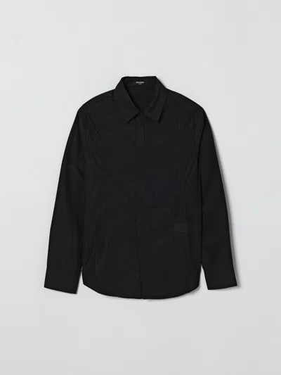 Balmain Kids' シャツ  ボーイ カラー ブラック In Black