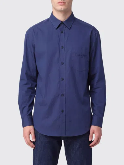Balmain Shirt Men Color Blue