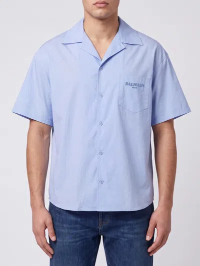 Balmain Shirt Men Color Blue