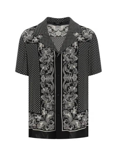 Balmain Shirt In Noir/ivoire