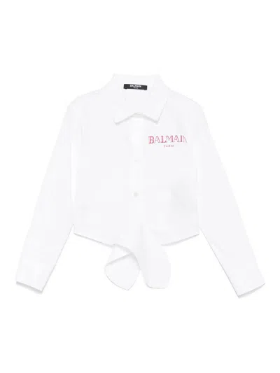 Balmain Kids' Camisa - Blanco In White